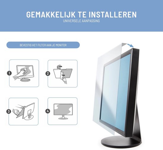 Koelaa Blauwlichtfilter Voor 31,5 Inch Monitor – Afneembaar, Antiverblinding, Krasbestendig & UV-bescherming