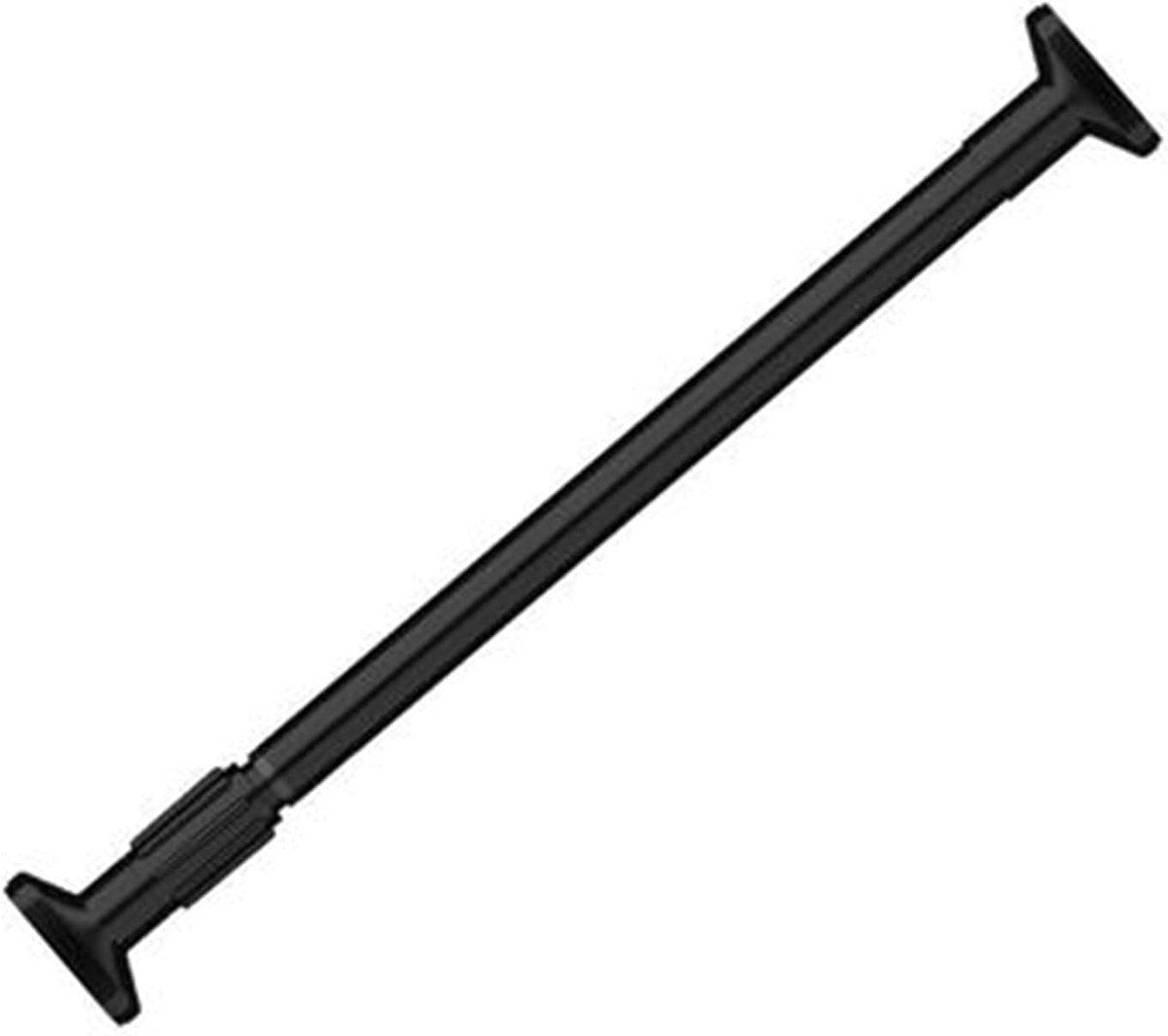 Verstelbare Douchegordijnstang 50-80 cm - Telescoopstang Zonder Boren - Metalen Gordijnroede met Antislip - Voor Douche, Kledingkast & Raam - Zwart