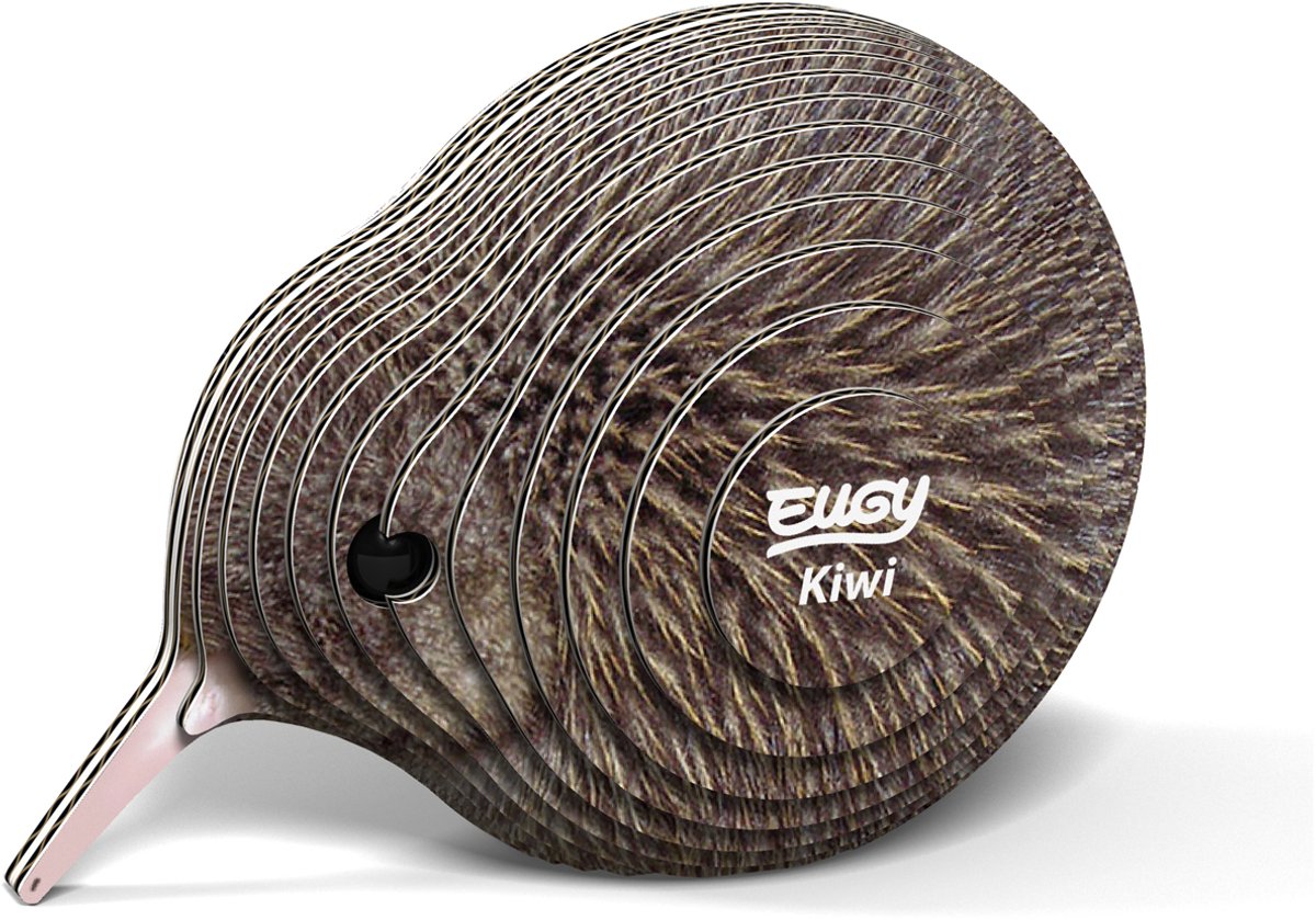 EUGY 3D Puzzel - Kiwi Bruin - Vogels - Duurzaam - Verzamel Ze Allemaal - 6 Jaar — afbeelding 3