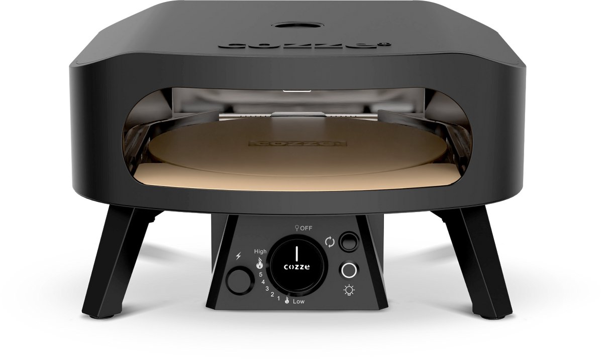 Cozze® 13” Pizza oven op Gas – Black Edition – Roterende Pizzasteen – Met Deur – Tot 630°C – Ø34 cm – foto 5