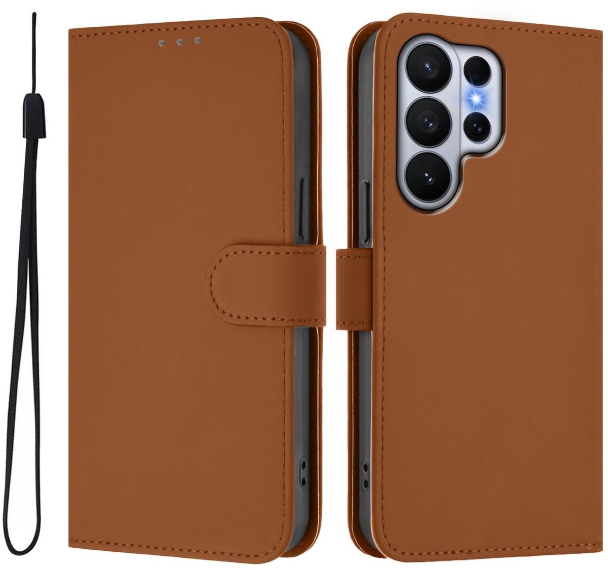 Mobigear Telefoonhoesje geschikt voor Samsung Galaxy S26 Ultra Hoesje | Mobigear Urban Wallet Bookcase Portemonnee | Pasjeshouder voor 3 Pasjes | Telefoonhoesje voor Pinpas / OV Kaart / Rijbewijs - Bruin