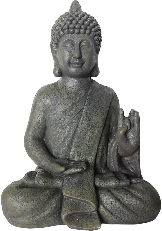 Statue de Bouddha - 52 cm - anthracite