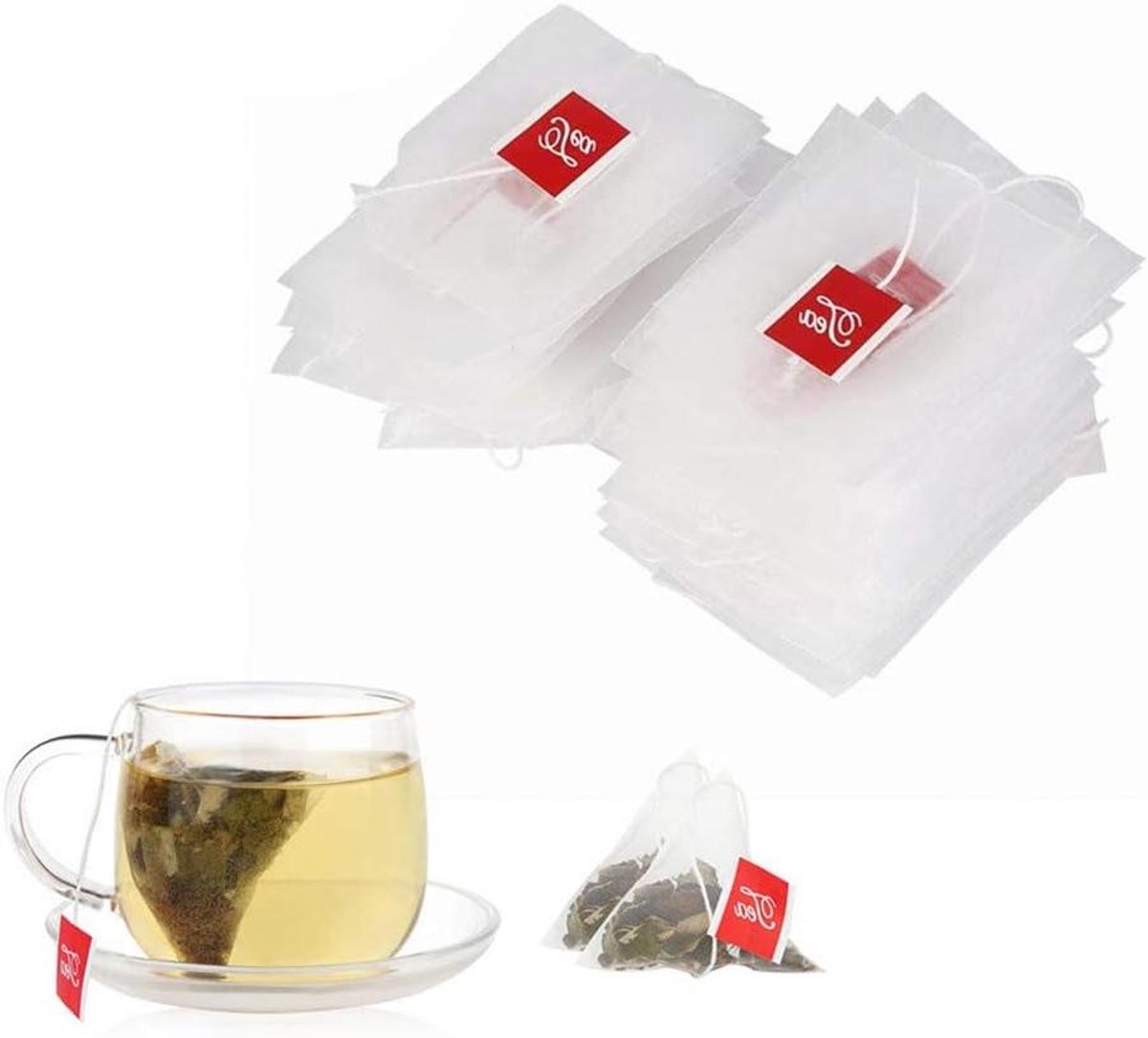 Lege Thee Infuser Zakken 100 Stuks - Kruid Filter Theezeef Met Trekkoord
