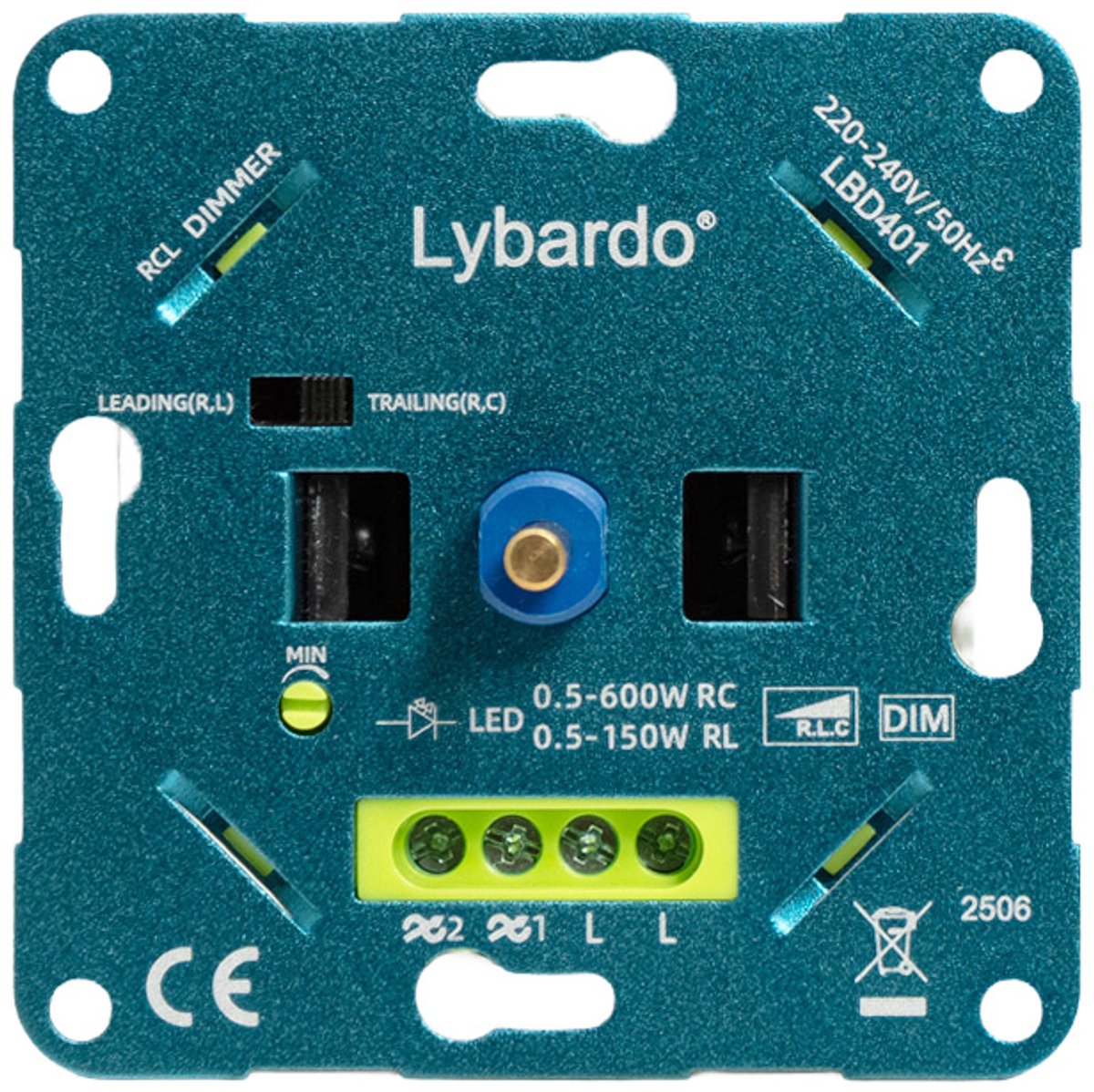 Lybardo - LED Dimmer - 0.5-600W - Universeel - Inbouw