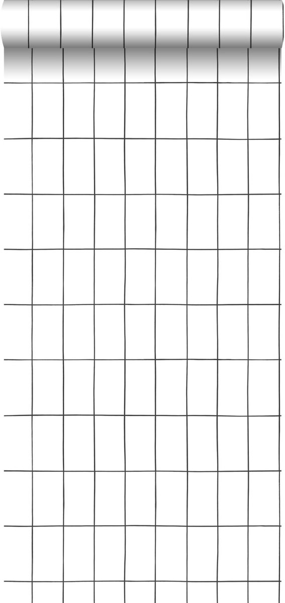 Proefstaal Walls4You behang ruiten zwart wit - 26,5 x 21 cm - 935312-S