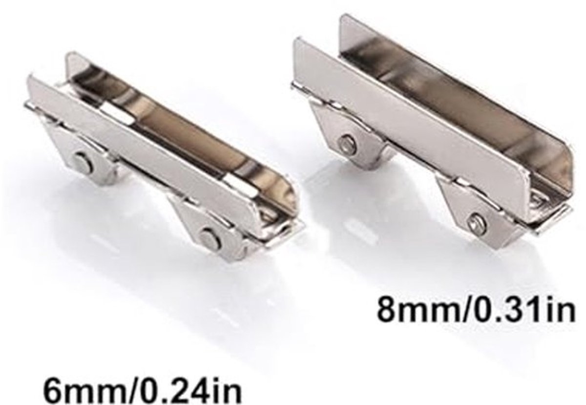 KARZO - 10 stuks schuifdeurwielen met gleuf, 8 mm breed, schuifdeurrol voor schuifdeur, vervanging voor glazen deurlade, meubels, douchepoelies