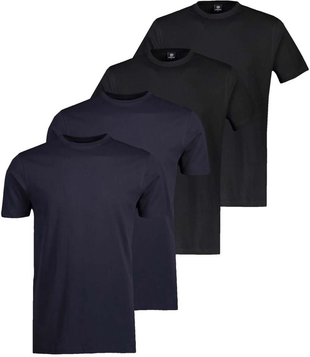 LERROS Heren t-shirt 4 pack Basic