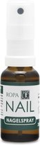 Flesje Ropa Nail Nagelspray met witte dop en spuitmond. Groen en wit label met tekst.