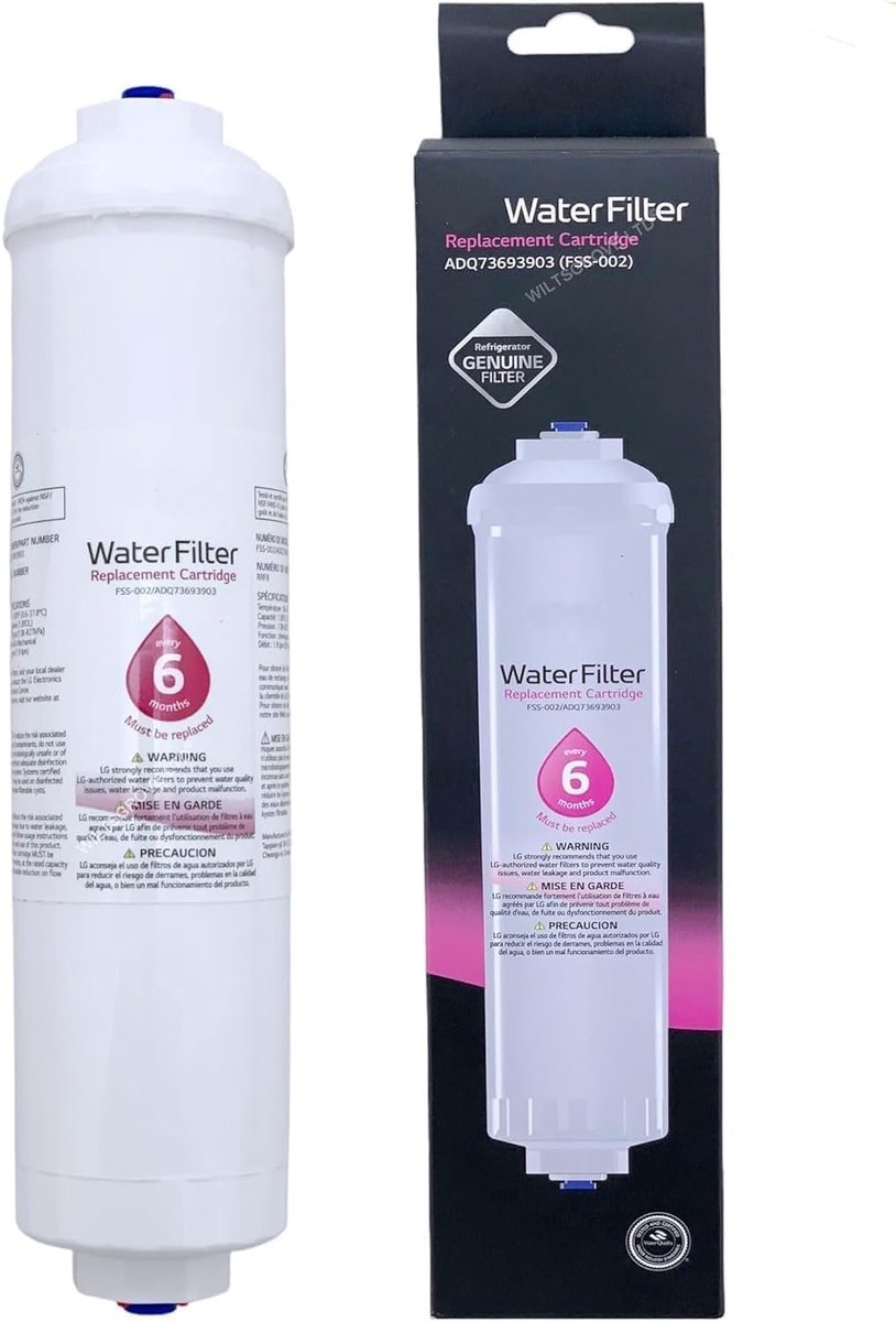 Waterfilter voor Amerikaanse koelkast - Vermindert smaak en geur - Vervangingscartridge