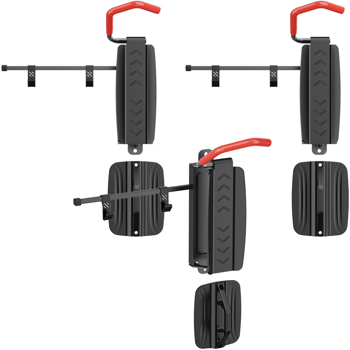 Maclean MC-499 - Set van 3 stuks - fietsbeugel - muurbeugel - max. 35kg - Zwart