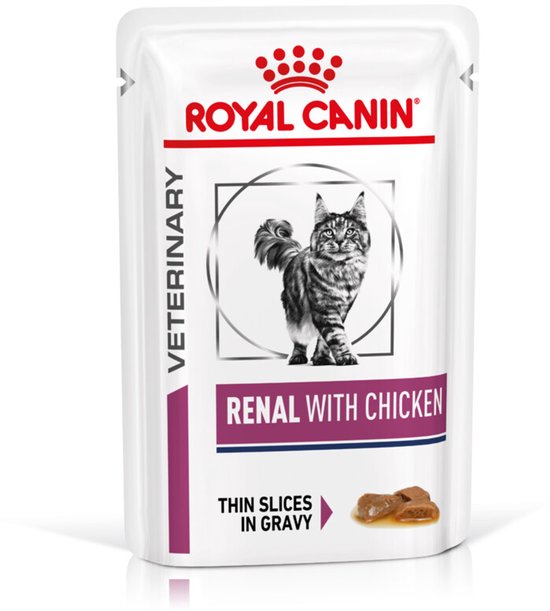 Royal Canin Veterinary Diet Renal Chicken Wet - Kattenvoer - 4 x 12x85 g