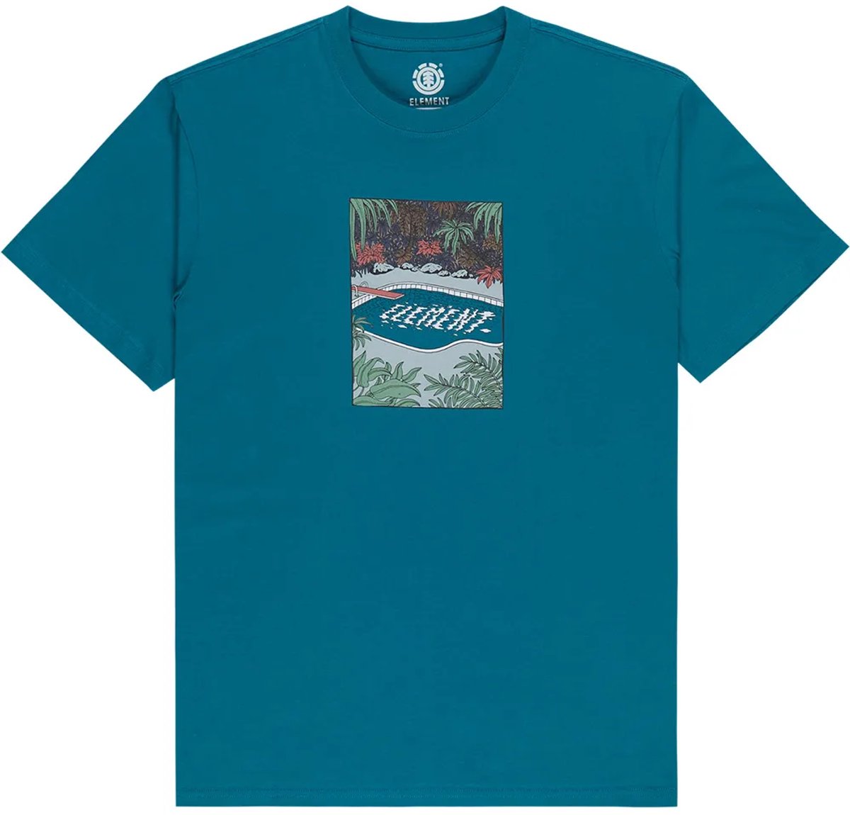 Element Poolside T-shirt Met Korte Mouwen S Man Blauw