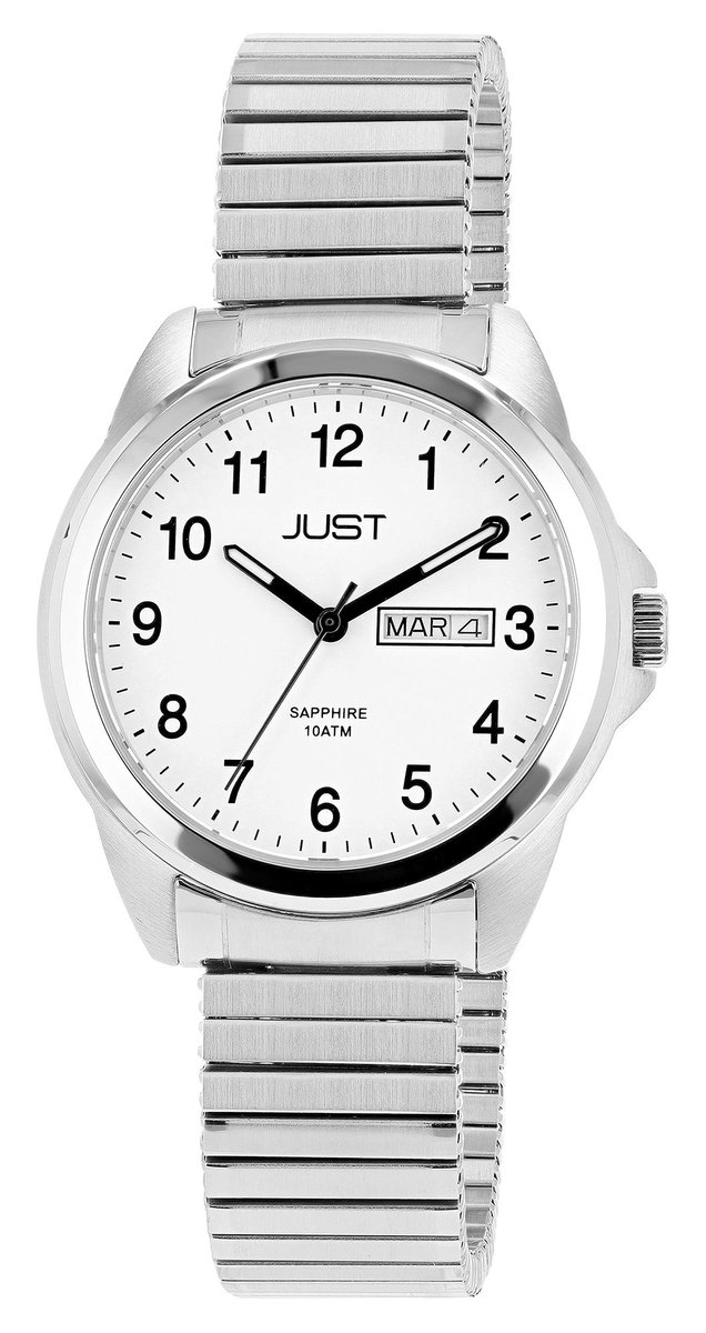 JUST Herenhorloge van roestvrij staal Majivi JUST "Majivi" herenhorloge van roestvrij staal met roestvrijstalen band met