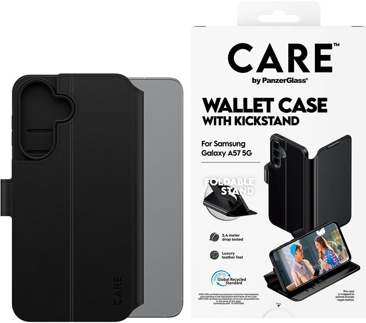 CARE by PanzerGlass Wallet Case w. Kickstand Samsung Galaxy A57 5G