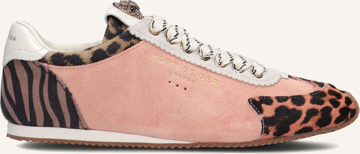 Kurt Geiger London Kensington Runner Sneakers Dames - Leren Sneaker - Oranje - Maat 38