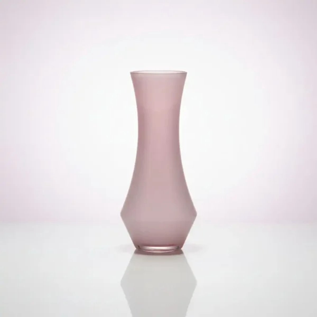Vaas Selene – Pink elegante glazen design vaas - 25cm