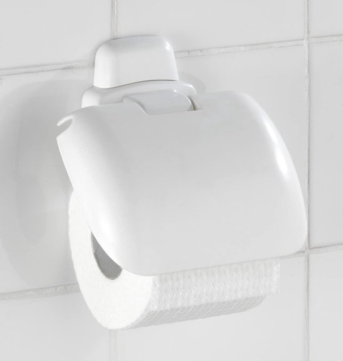 Candala Toiletpapierhouder Pure kunststof (ABS), 16 x 5 x 16 cm, wit