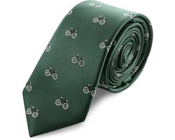Motos | 6 cm Groene Stropdas met Fietsen