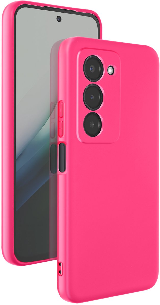 Avizar Hoesje voor Redmi 15 5G Soft-Touch Siliconen Fast Cover Serie, Fuchsia