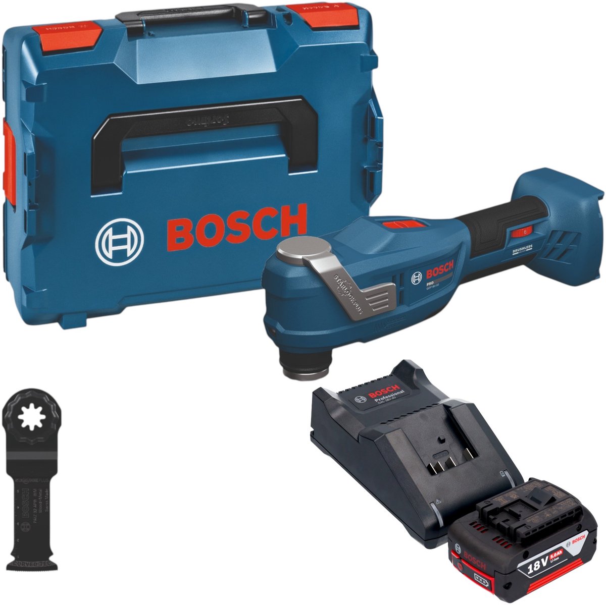 Bosch GOP 18V-30 accu multifunctioneel gereedschap 18 V Starlock Plus Brushless ( 06018G3001 ) + L-Boxx - zonder accu, zonder oplader