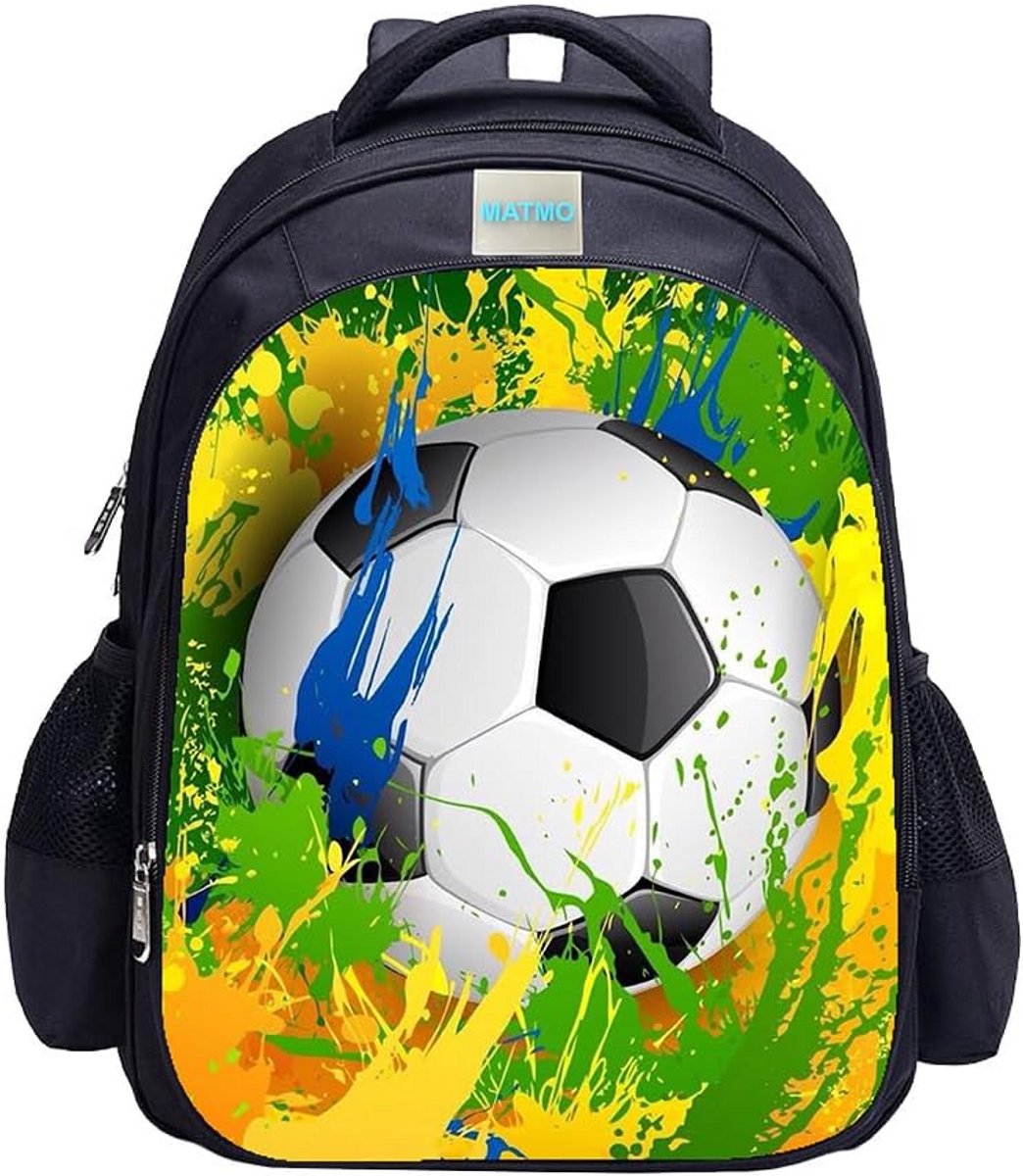 Voetbalrugzak voor Jongens - Schooltas met Cool Voetbalpatroon