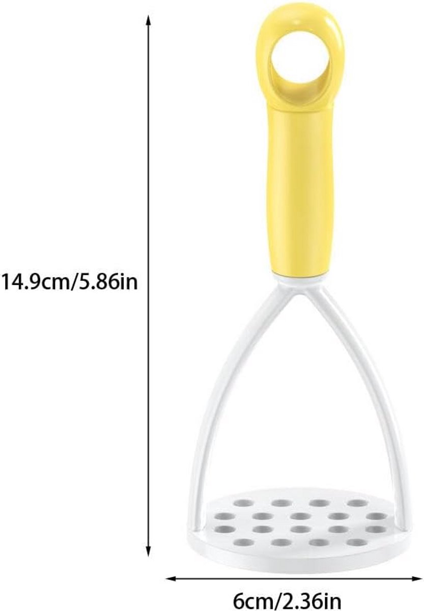 Groene Silicone Aardappelstamper voor Antiaanbak Pannen