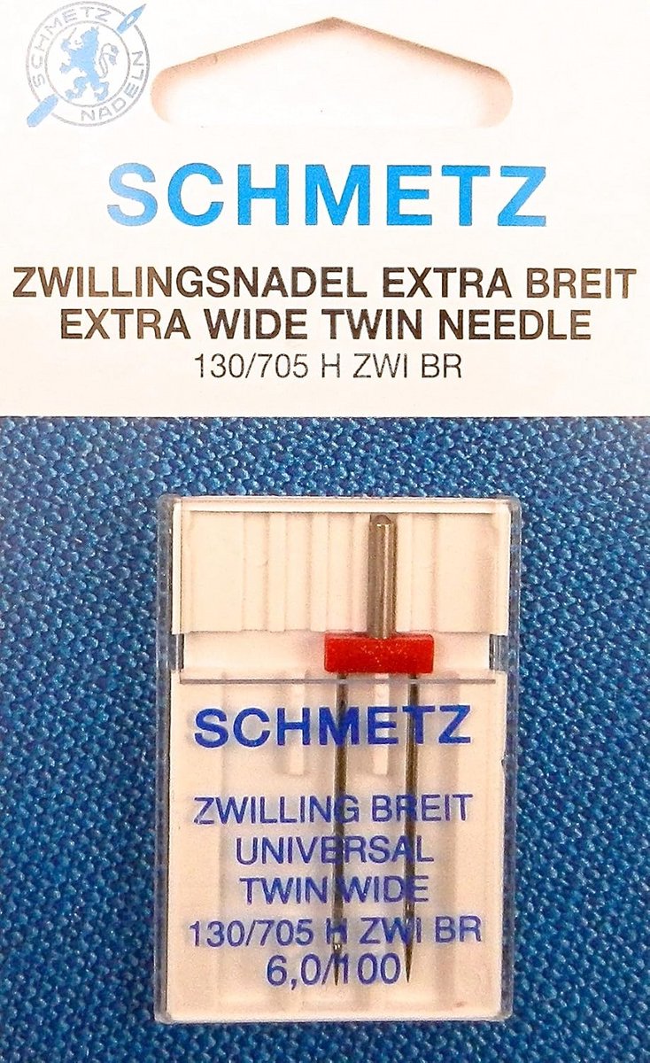 Universele Tweelingnaald Zangnaald Breed 6.0/100 voor Naaimachines Standaard Fitting