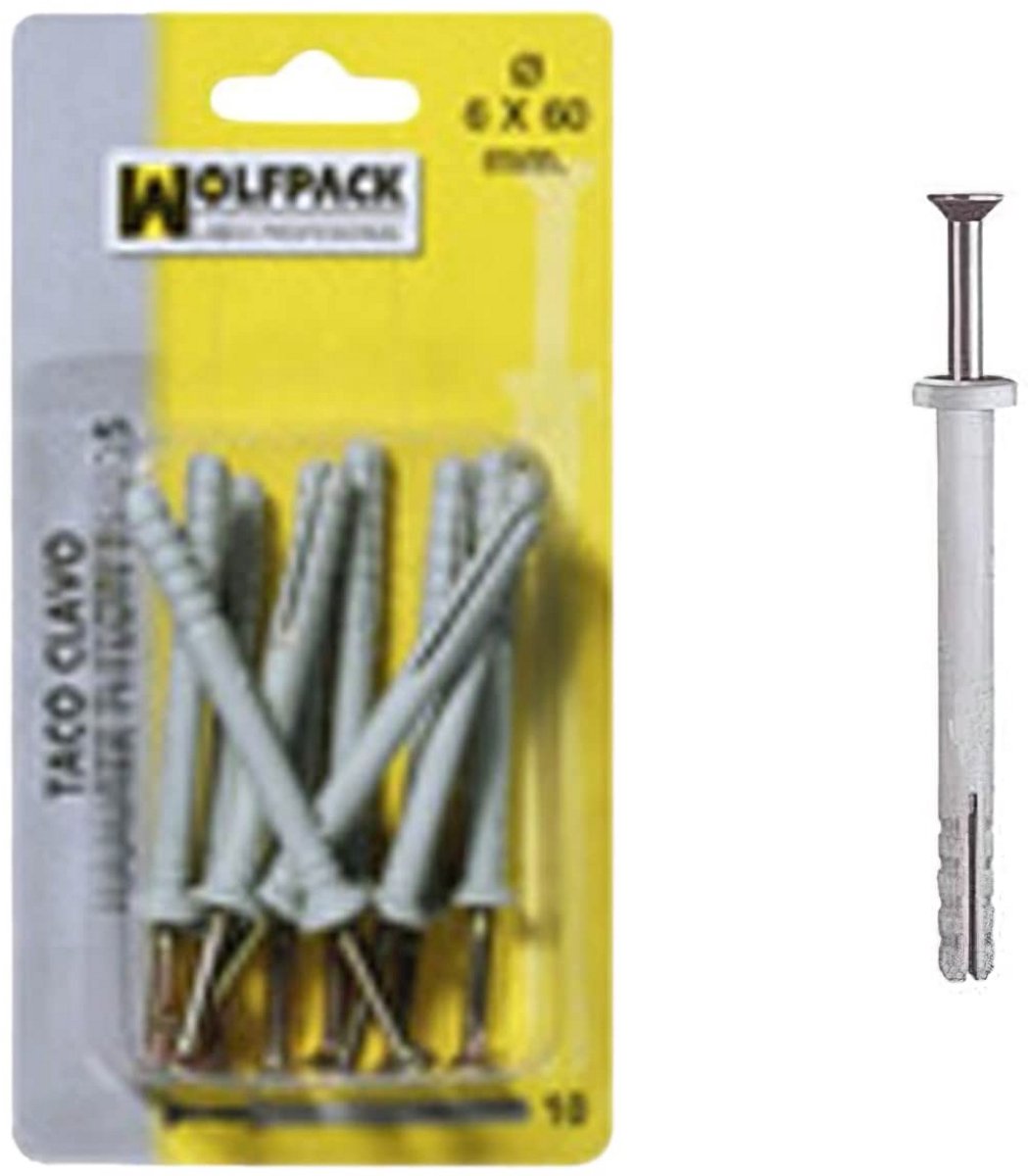 Nagelpluggen 5x50 mm - Set van 10 - Geschikt voor Montage van Kozijnen en Raamkozijnen