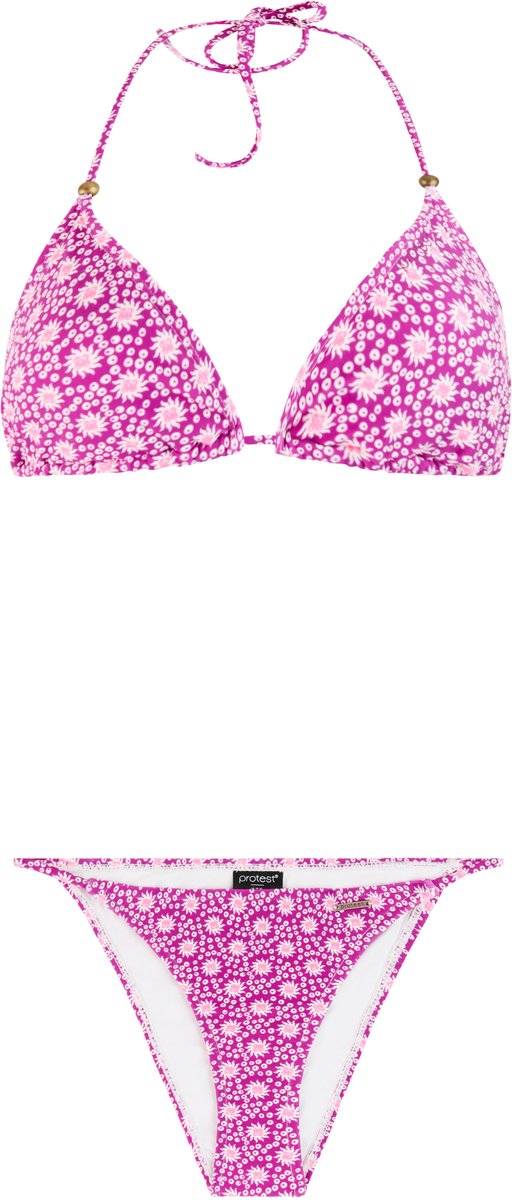 Protest PRTDita Triangel bikini set Dames Koordsluiting Uitneembare vulling Cheeky dekking Normale pasvorm Roze