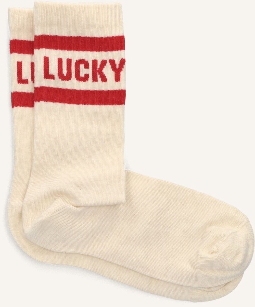 By-Bar Lucky Oyster Sock Beenmode Dames - Creme - Maat ONESIZE