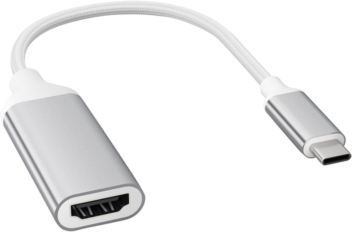 Force Case, USB-C Male naar HDMI Female 4K Ultra HD Versterkte Adapter, Wit