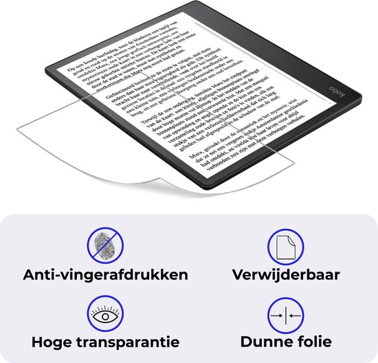 Screenprotector Folie Geschikt voor Kobo Elipsa 2E Screenprotector Beschermfolie - Screenprotector Folie Geschikt voor Kobo Elipsa 2E Screen Protector Folie - 3 PACK — afbeelding 3
