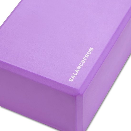 Set van 2 Yogablokken Hoge Dichtheid - Perfect voor Yoga, Pilates en Fitness - 23x15x10 cm - Paars — afbeelding 2