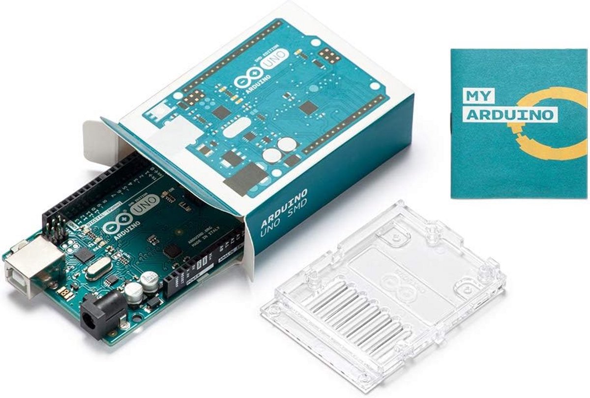 Arduino UNO SMD REV3 ontwikkelboard, ATmega328P SMD microcontroller, 14 digitale I/O en 6 analoge ingangen, 16MHz, ideaal voor prototyping en elektronische projecten
