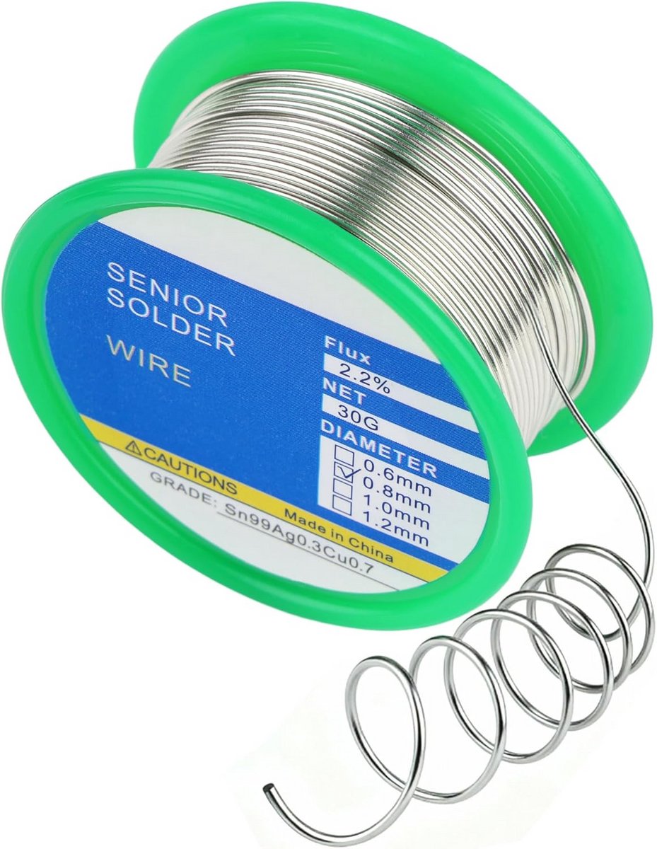 Loodvrije Soldeerstrip Sn99 Ag0.3 Cu0.7 30g 0.8mm