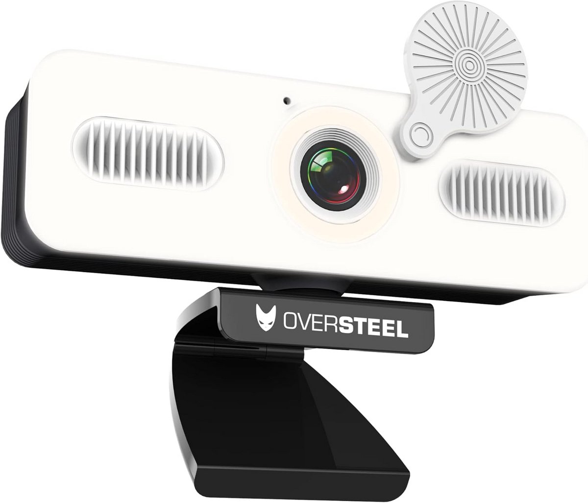 Bulat Webcam 1080P Full HD met microfoon en lichtring, 60fps, USB 2.0, videobellen, opnemen, vergaderen, PC/Mac/Laptop/Tablet/Chromebook