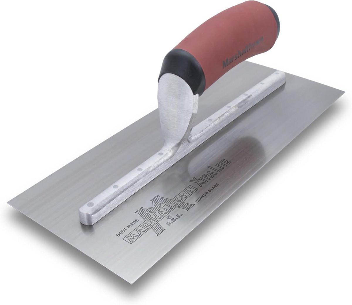 Glijmes met gebogen blad en DuraSoft handvat voor stucwerk en voegen