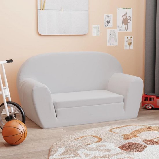 Opvouwbare Kinderfauteuil en Lounger - Comfortabele Kindermeubels Grijs van Klippik — afbeelding 2