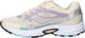 Crèmekleurige Saucony sneaker met paarse, zilveren en turkooise accenten. Sportief ontwerp met mesh.