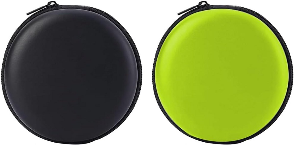 2 Stuks Harde Opberghoes voor Oordopjes en Kleine Accessoires met Ritssluiting