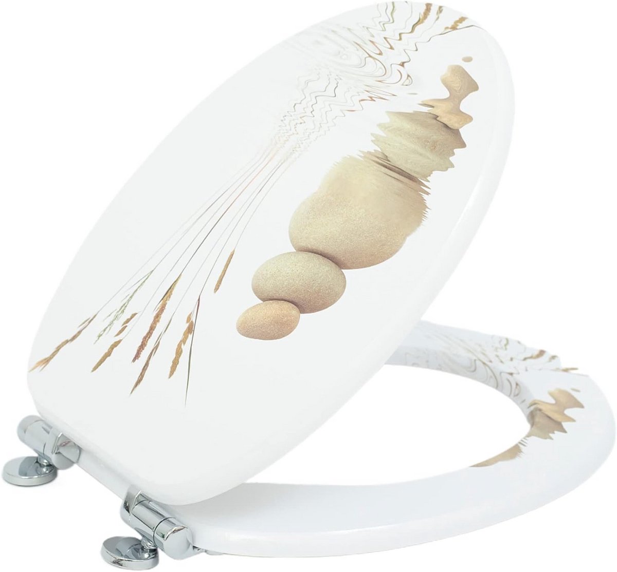 Ovale Toiletbril met Softclosemechanisme en Antibacterieel Oppervlak