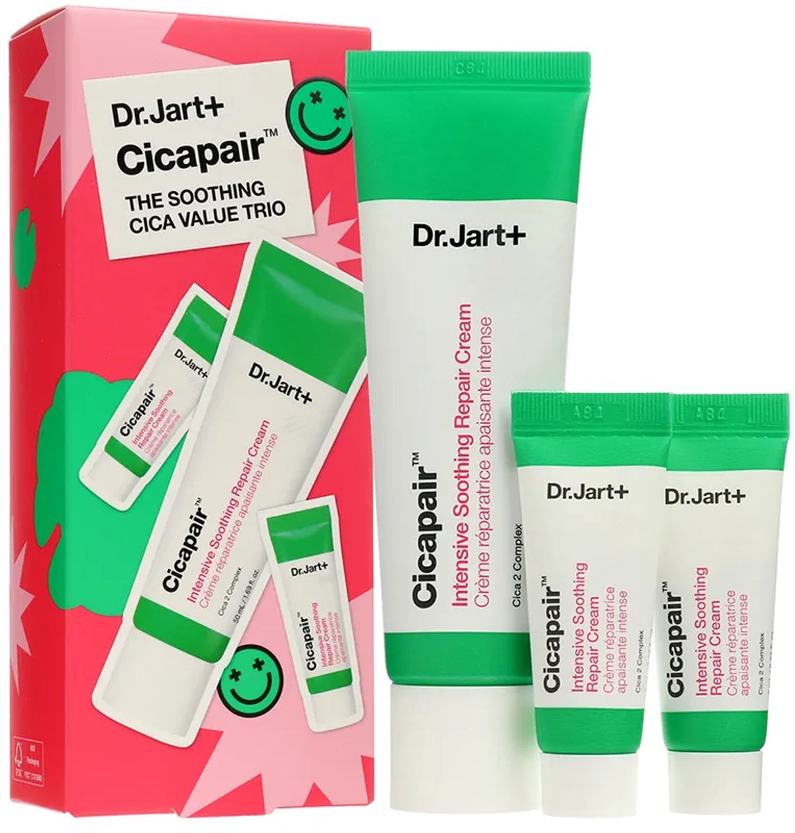 Dr.Jart+ - Cicapair - The Sooting Cica Value Trio - Repair Cream - 3 Delig - Tegen Roodheid