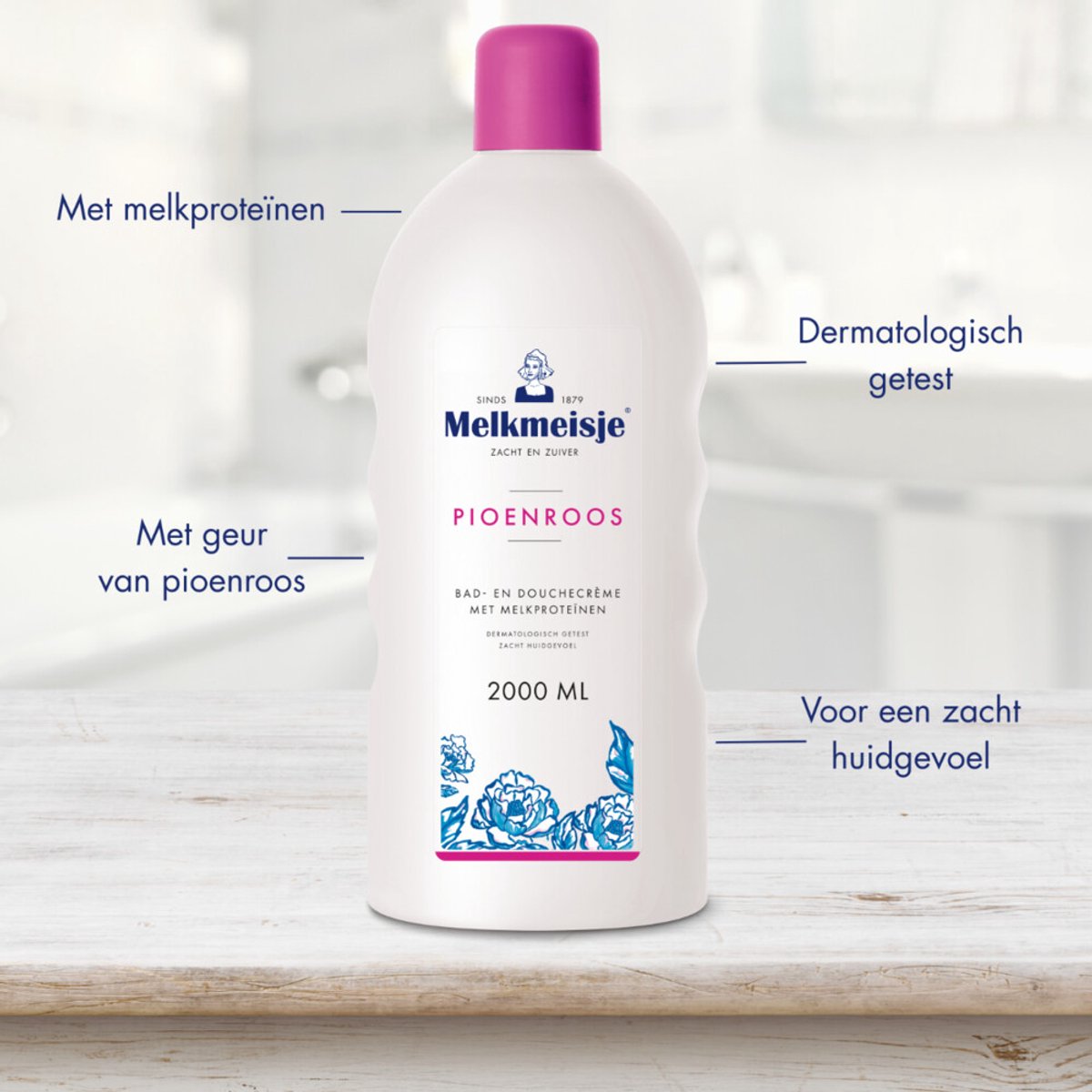 Melkmeisje Bad&Douche Pioenroos - 2000ml