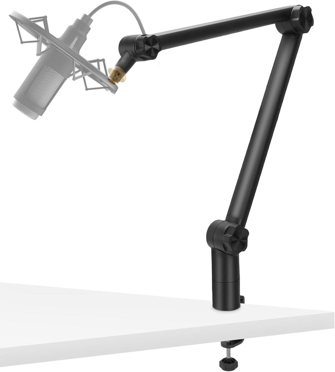 Opvouwbare Microfoonarm met Adapter, Verstelbare Microfoonhouder voor Podcast en Gaming
