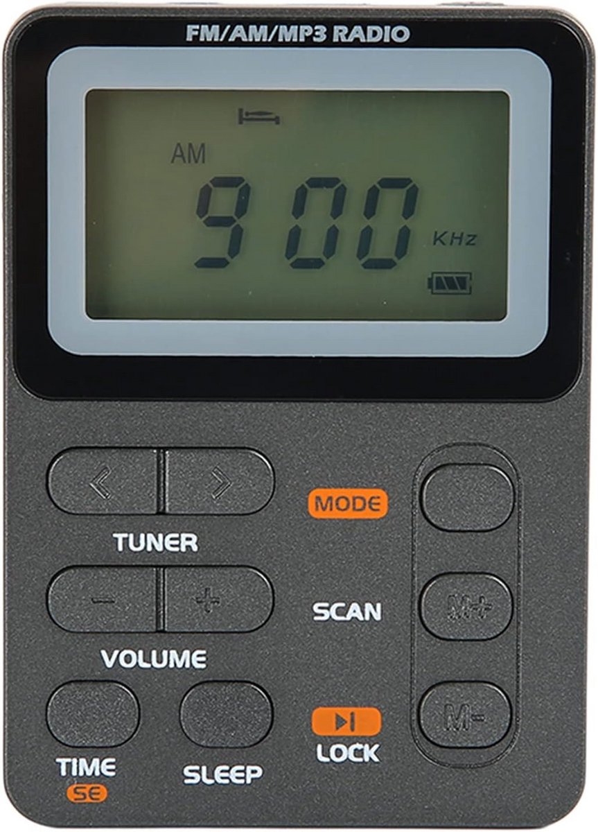 Draagbare AM/FM Radio met Oplaadbare Batterij en Koptelefoon