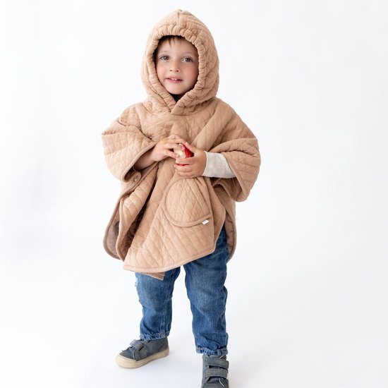 Gewatteerde Reisponcho voor Baby en Peuter - Veilig voor Autostoel en Kinderwagen — afbeelding 4