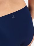 Culotte taille haute bleu marine sans couture, détail.