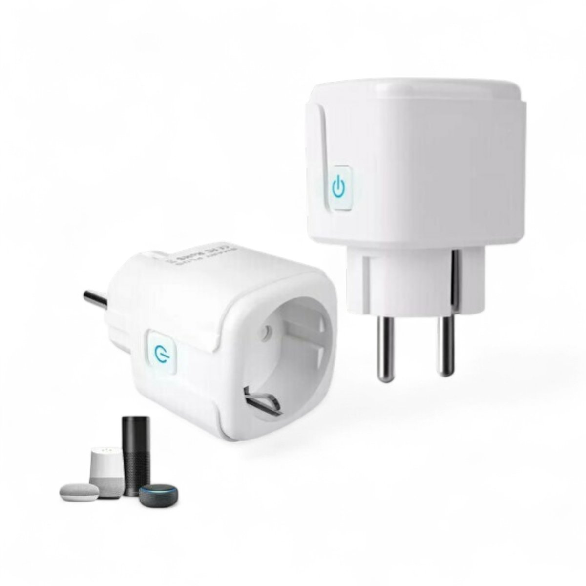 Slimme WiFi Stekker | Stekker | Wifi | App en spraakbediening | Eenvoudige installatie | Energiemeter | Tuya platform | Wit