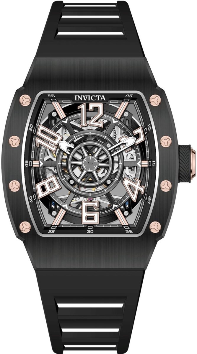 Invicta S1 Rally 69513 Heren Horloge - Waterdicht - Analoog - Automatisch Uurwerk - Carbon Fiber met zwarte Wijzerplaat - 43mm
