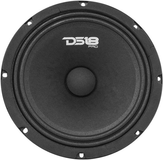 Zwarte DS18 PRO 8 inch midrange luidspreker met grijze conus.